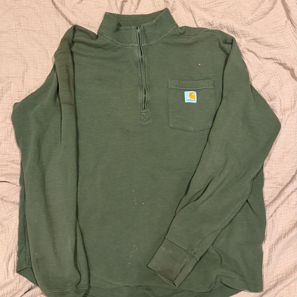 Carhartt Other - Carhartt Men's Forest Green quarter-zip Jacket
